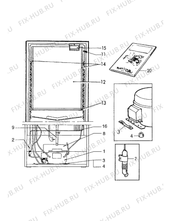 Взрыв-схема холодильника Electrolux ER3018B - Схема узла Cooling system 017